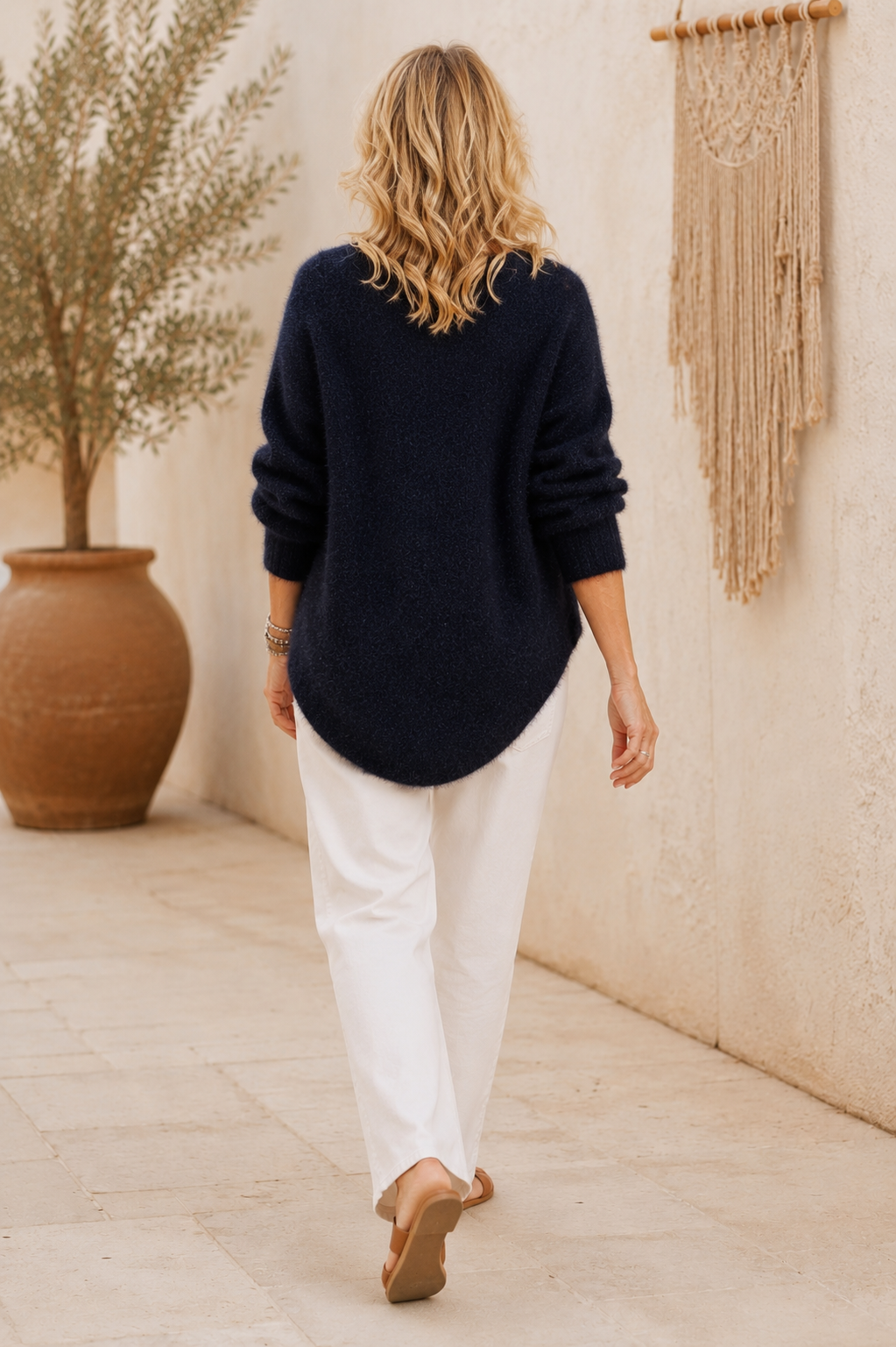 Bryony Brushed Knit Jumper Navy