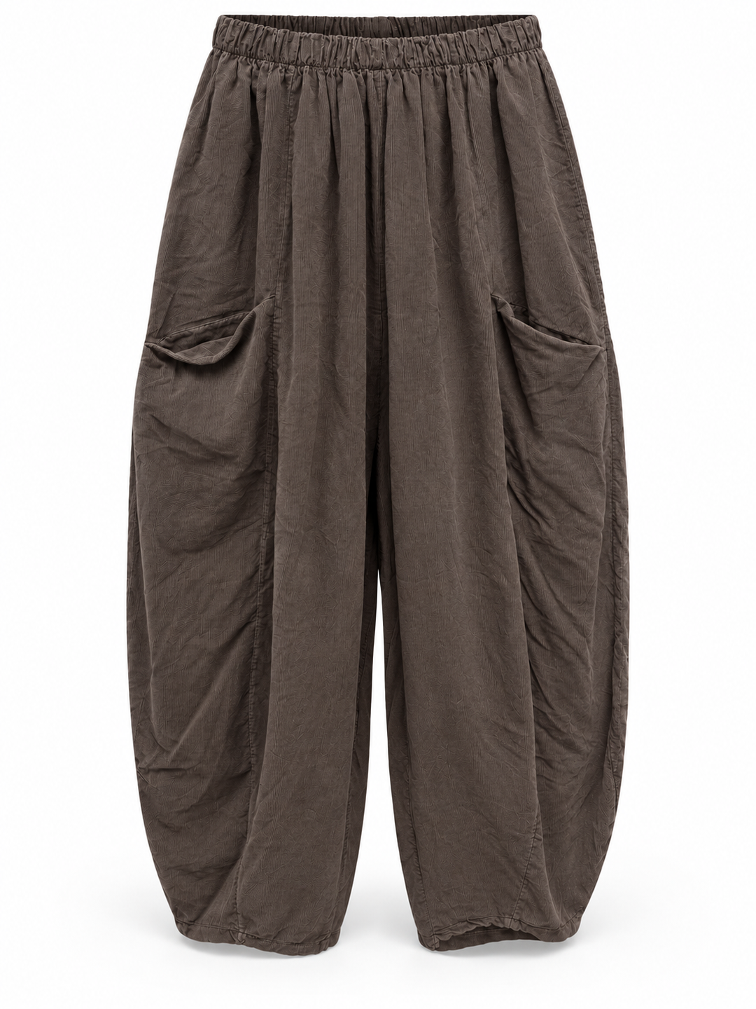 Tamara Needlecord Barrel Leg Trouser Chocolate