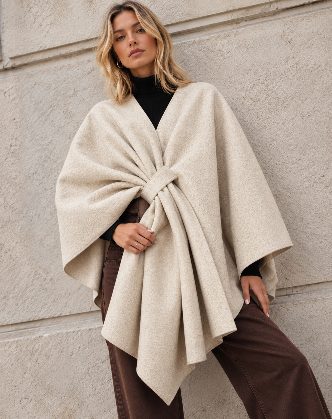 Beatrice Vintage Shawl/Wrap Beige