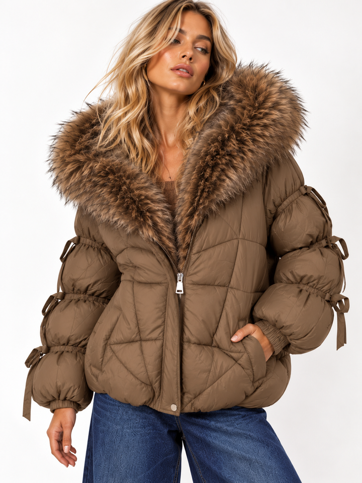 Blaze Oversized Puffer Coat Chocolate