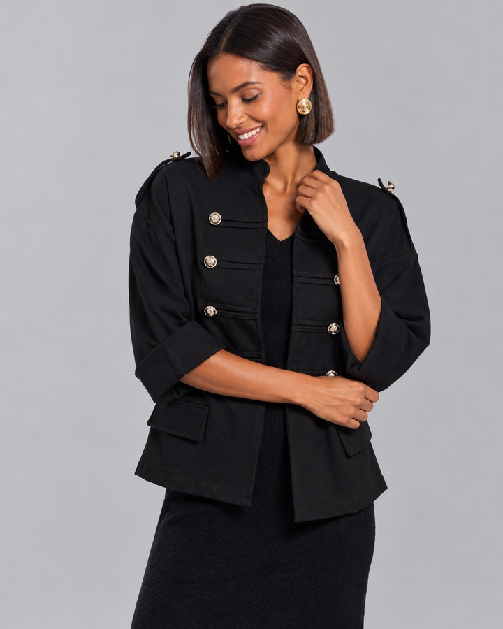 Jodanna Military Jacket Black
