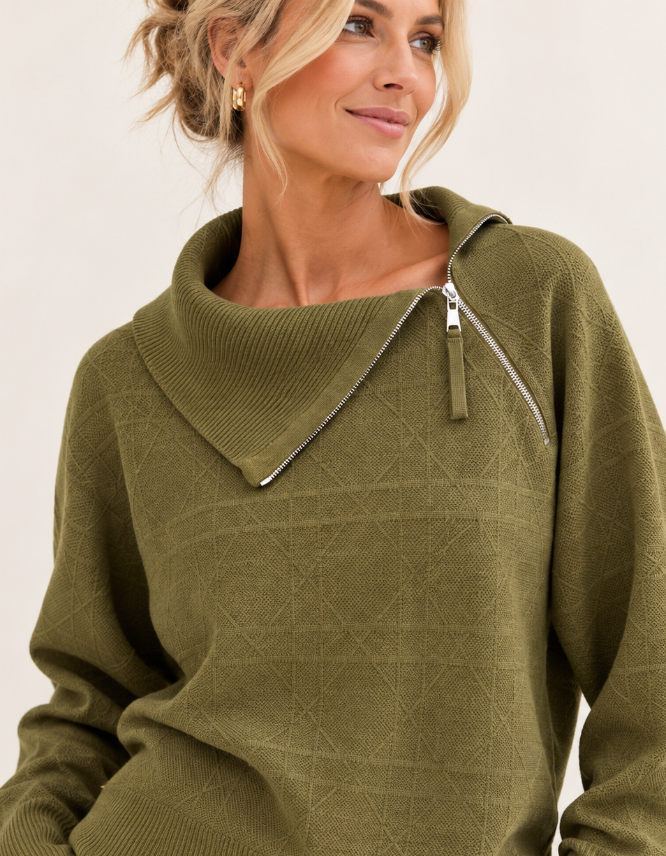 Urban Geometric Lounge Set Olive