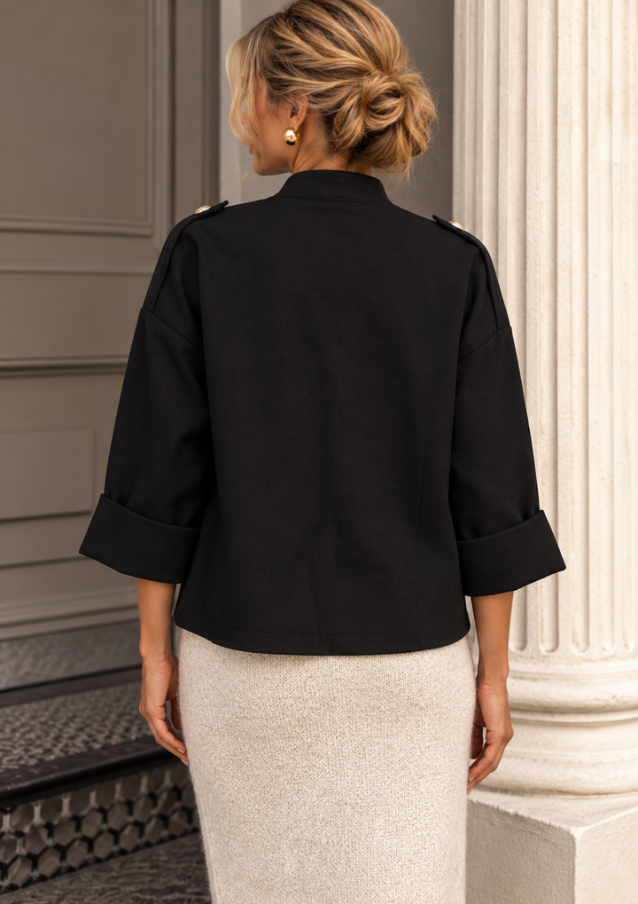 Jodanna Military Jacket Black