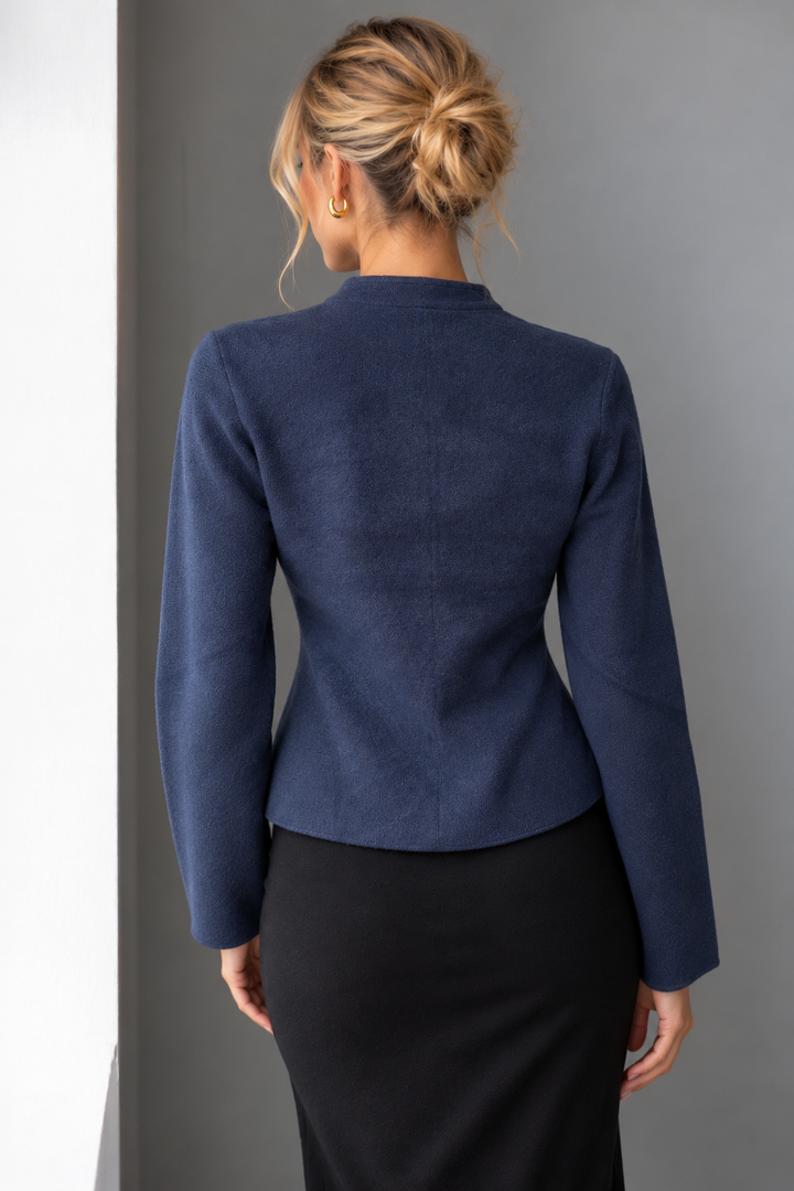 Maverick Military Cardigan Navy