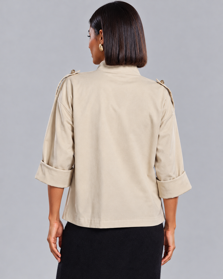 Jodanna Military Jacket Beige
