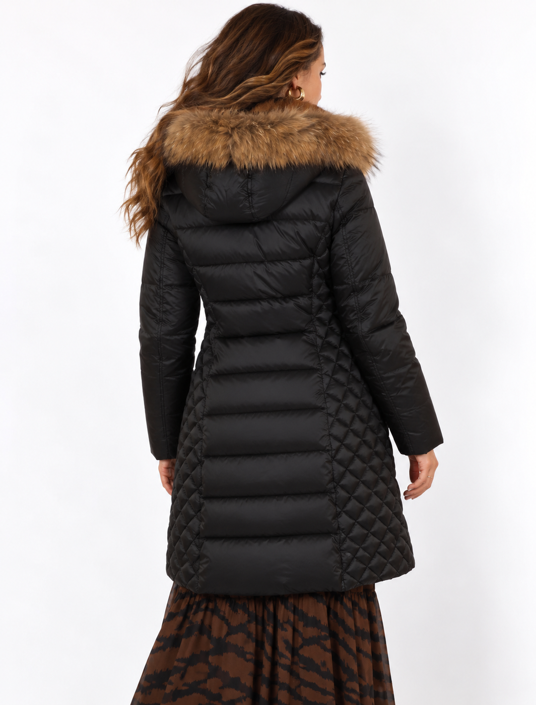 Eclipse Quilted Longline Coat Black