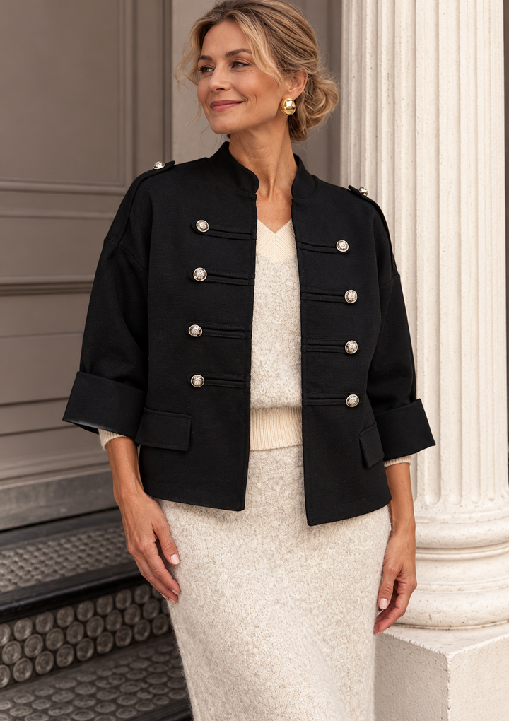 Jodanna Military Jacket Black