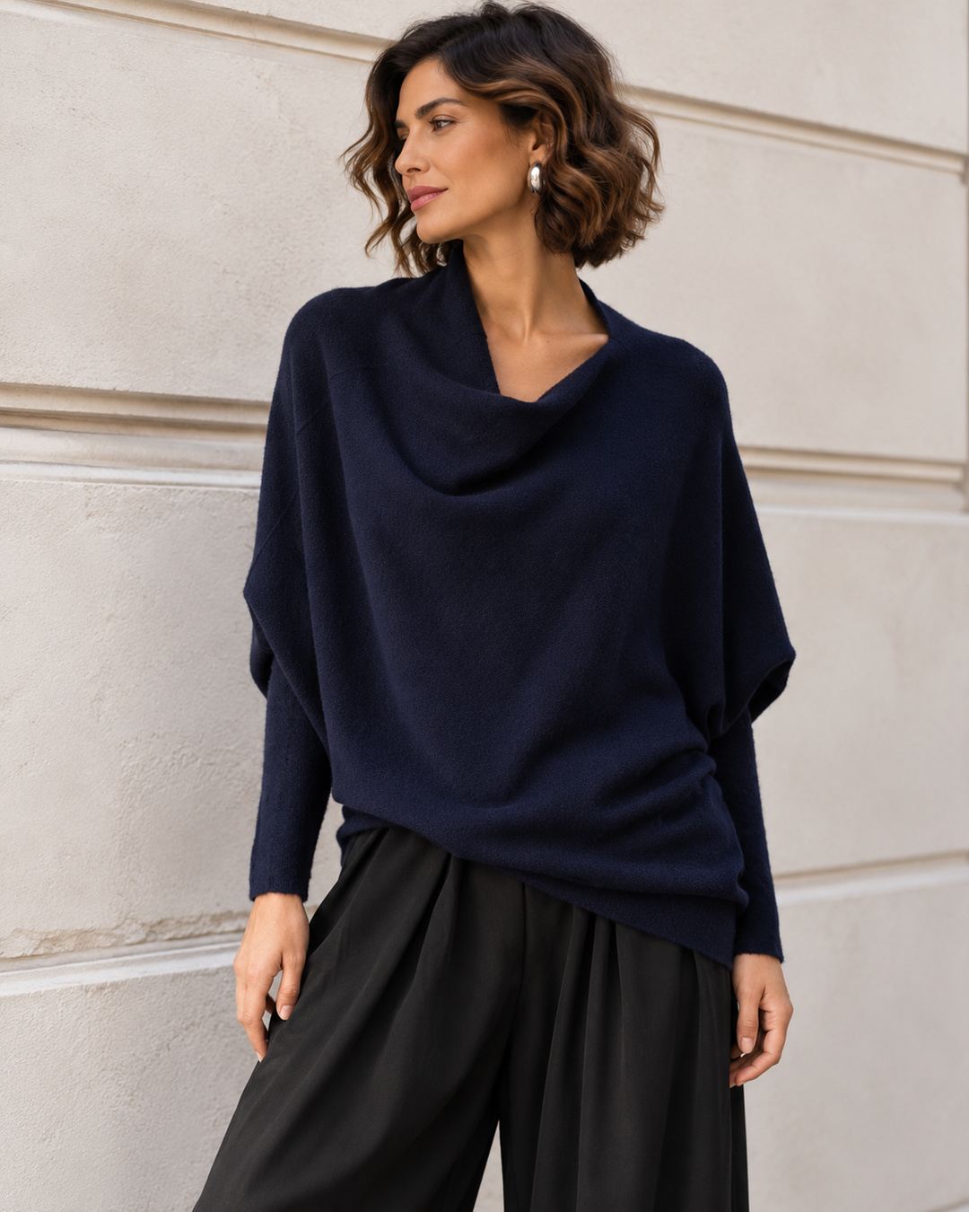 Isabella Asymmetric Top Navy