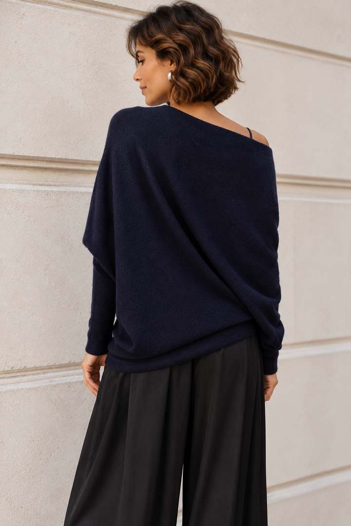 Isabella Asymmetric Top Navy