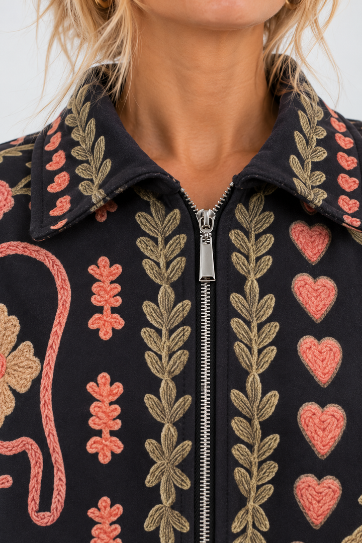 Boho Dreams Zip Jacket Navy
