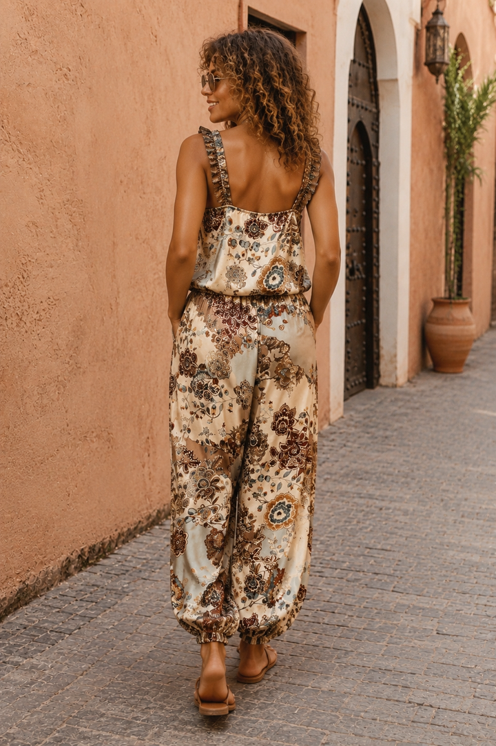 Amiko Oriental Harem Trousers Beige