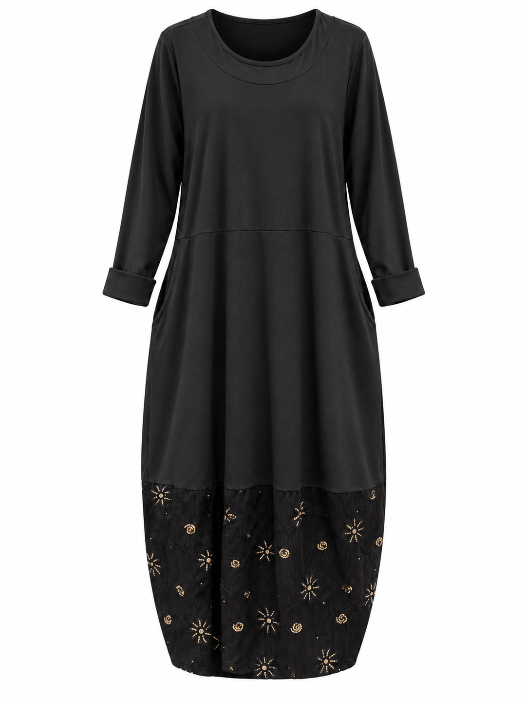 Sequin Burst Maxi Dress Black