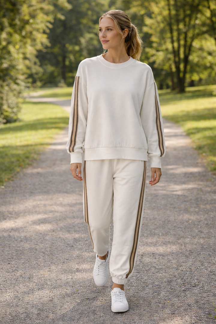 Leonara Leisurewear Set White