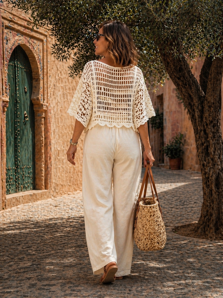 Keturah Crochet Top Cream