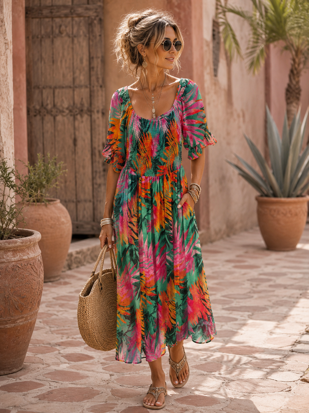 Torin Tropical Dress Multi