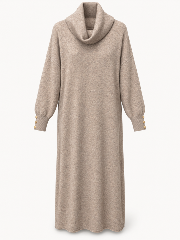 Rosamund Oversize Jumper Dress Beige