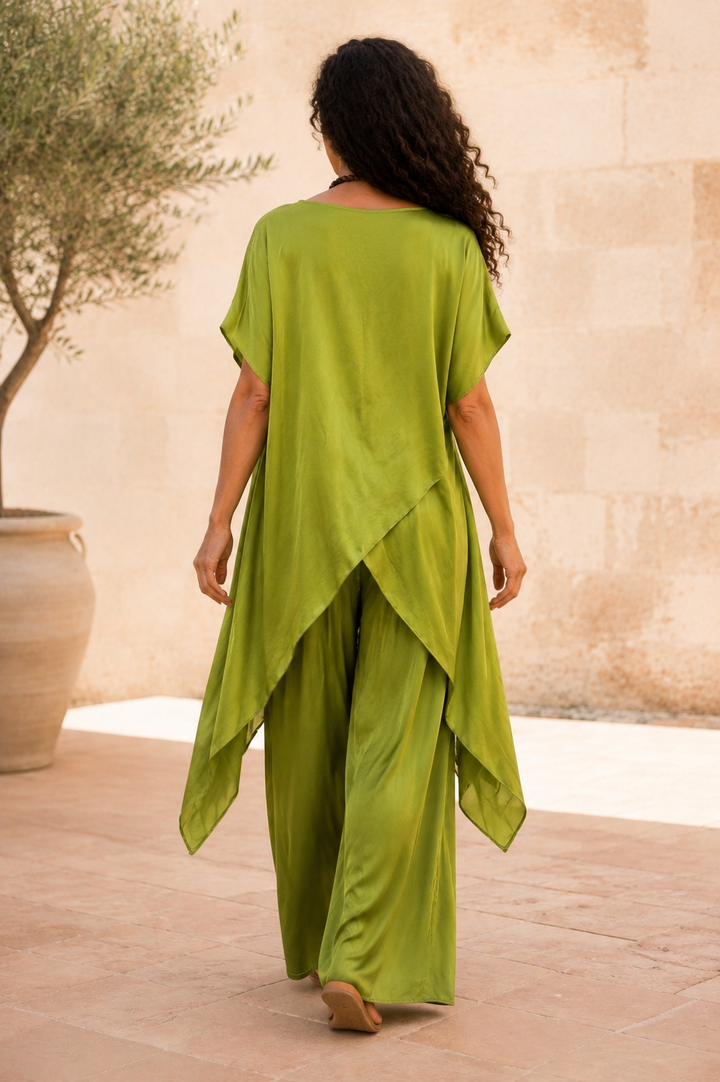 Portofino Satin Layering Top Lime