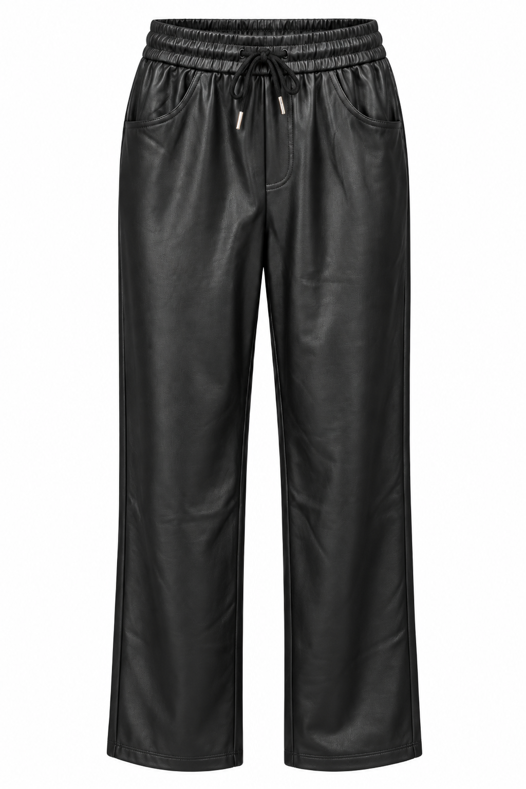 Cosima Leather Look Trousers Black