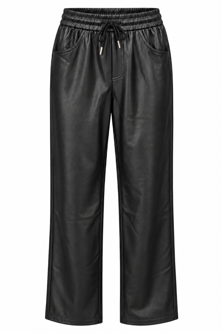 Cosima Leather Look Trousers Black
