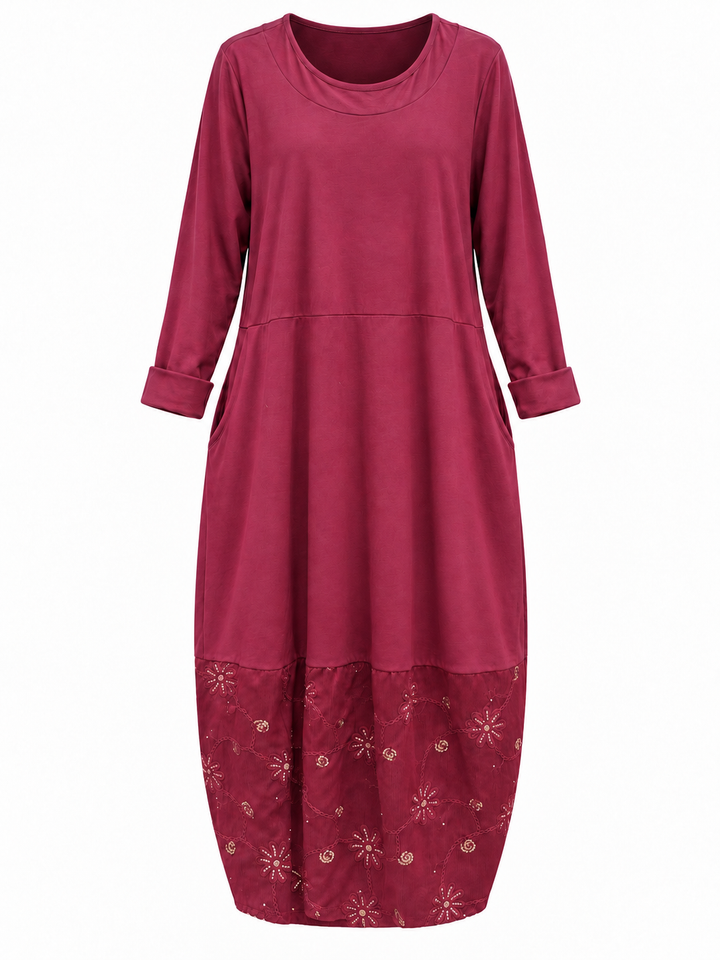 Sequin Burst Maxi Dress Plum
