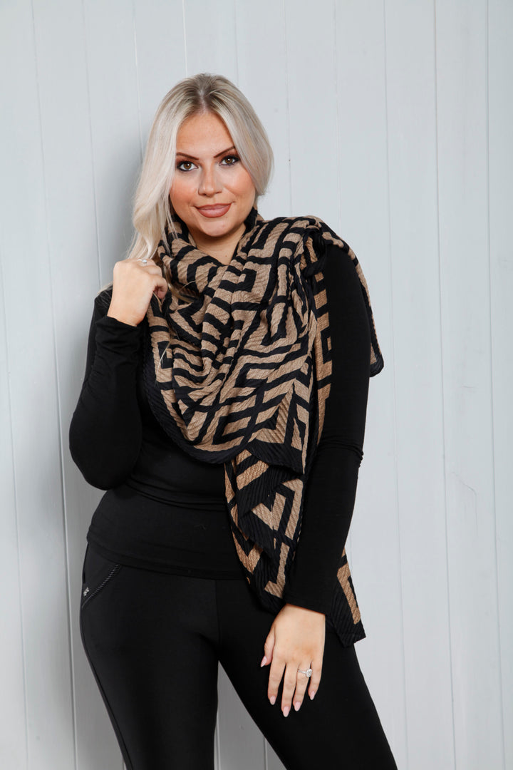 Crinkle Scarf Camel