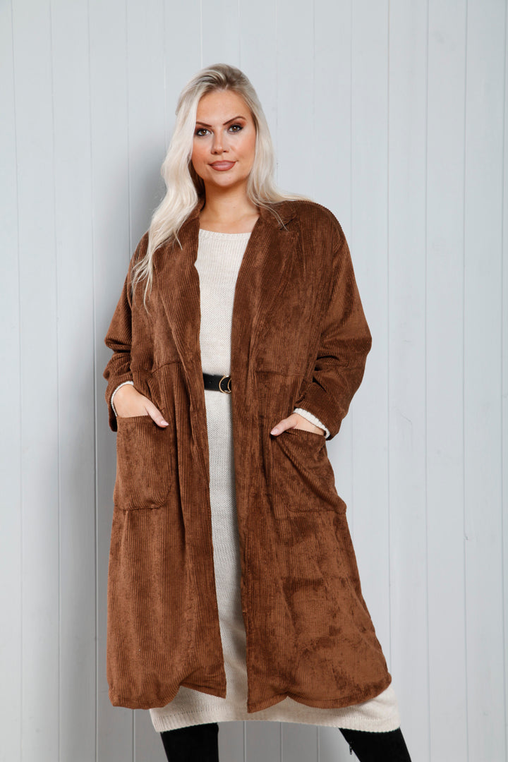 Azalea Cord Jacket Chocolate