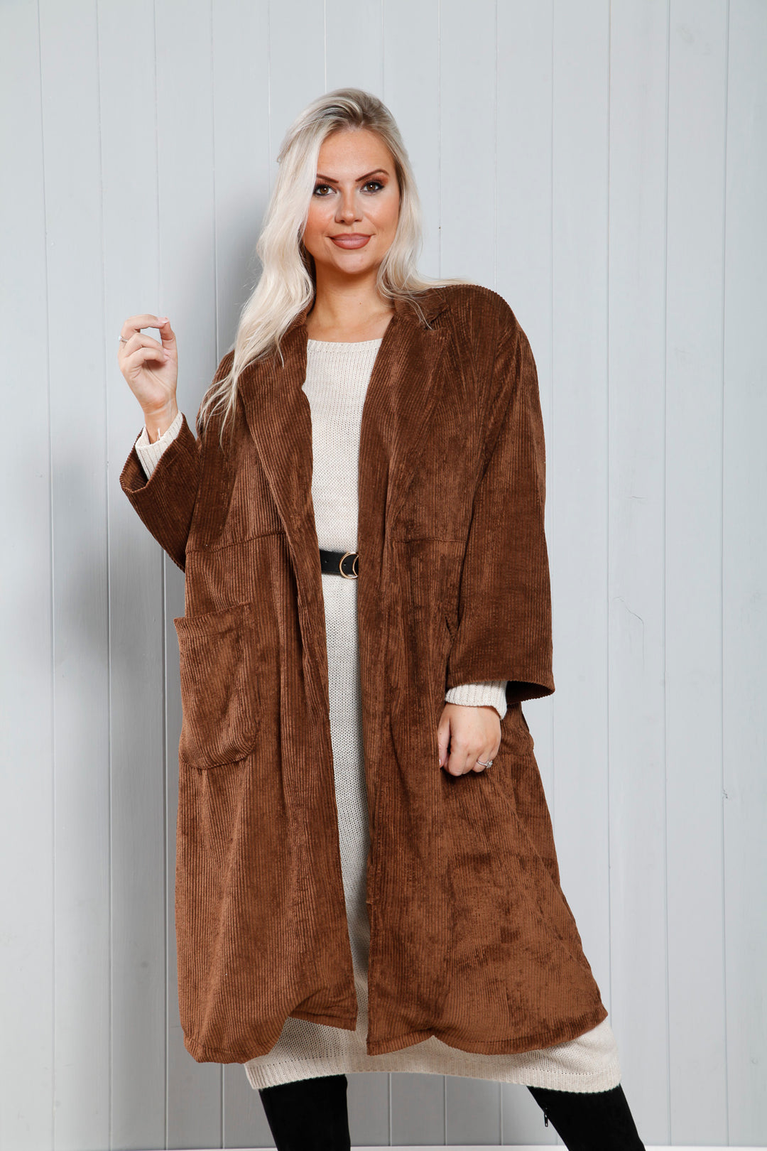 Azalea Cord Jacket Chocolate