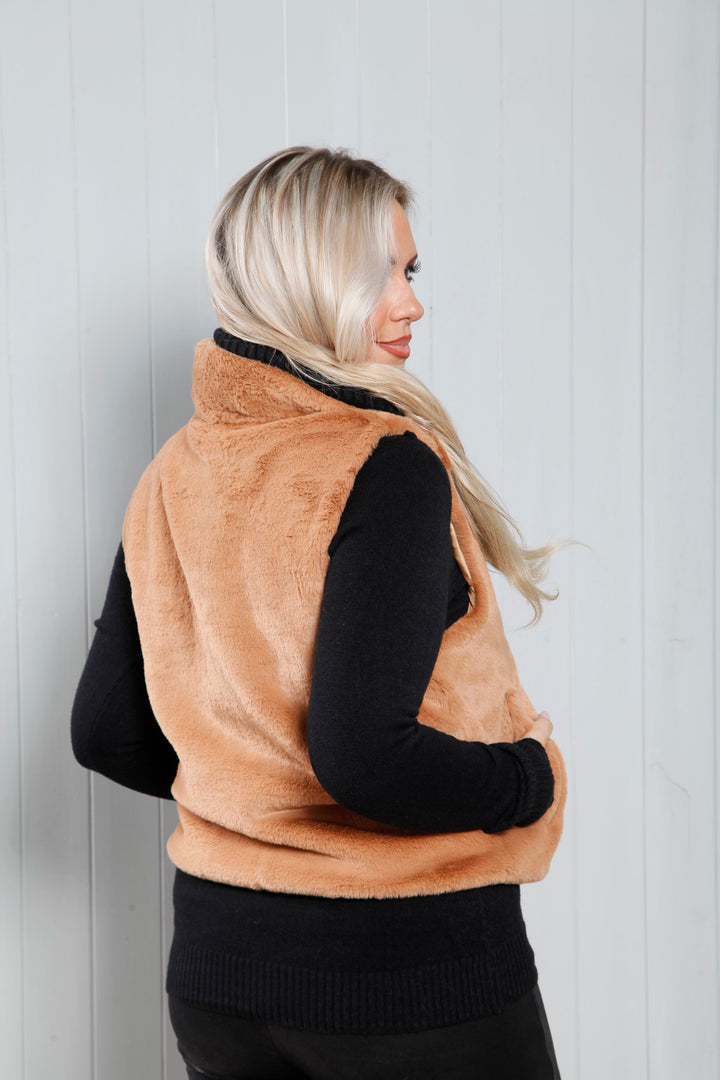 Teddy Gilet Tan