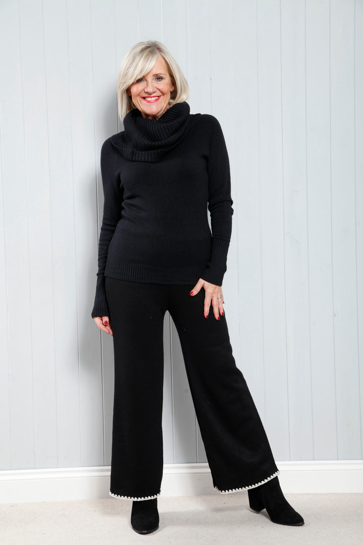 Kacey Knit Trouser Black