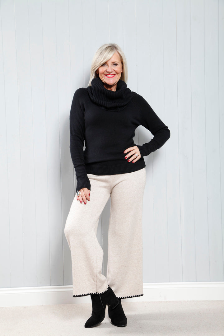 Kacey Knit Trouser Beige
