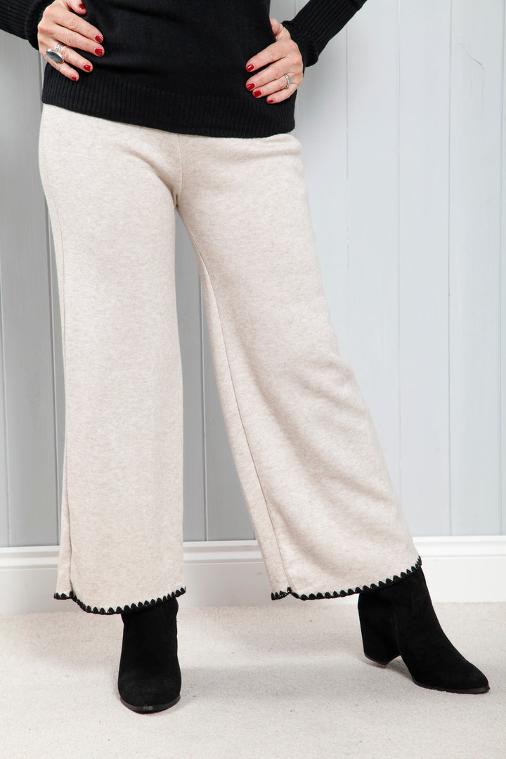Kacey Knit Trouser Beige