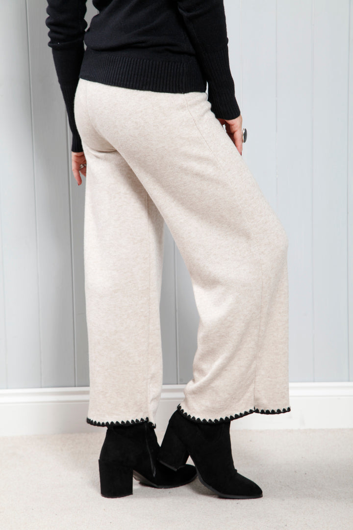 Kacey Knit Trouser Beige