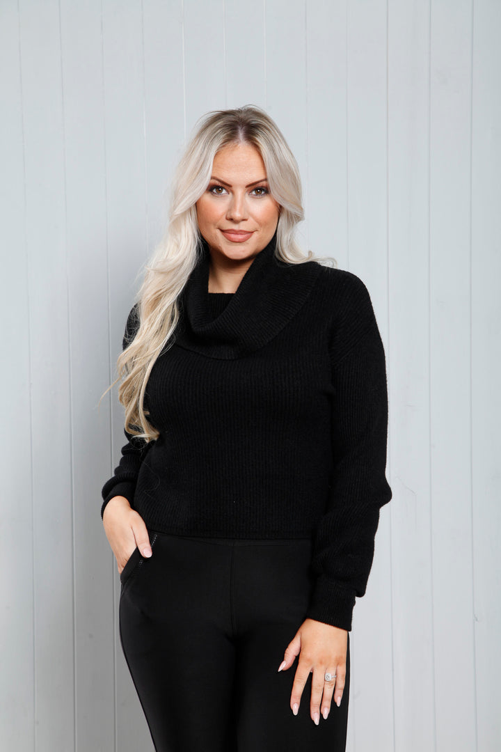 Lavinia Cowl Jumper Black