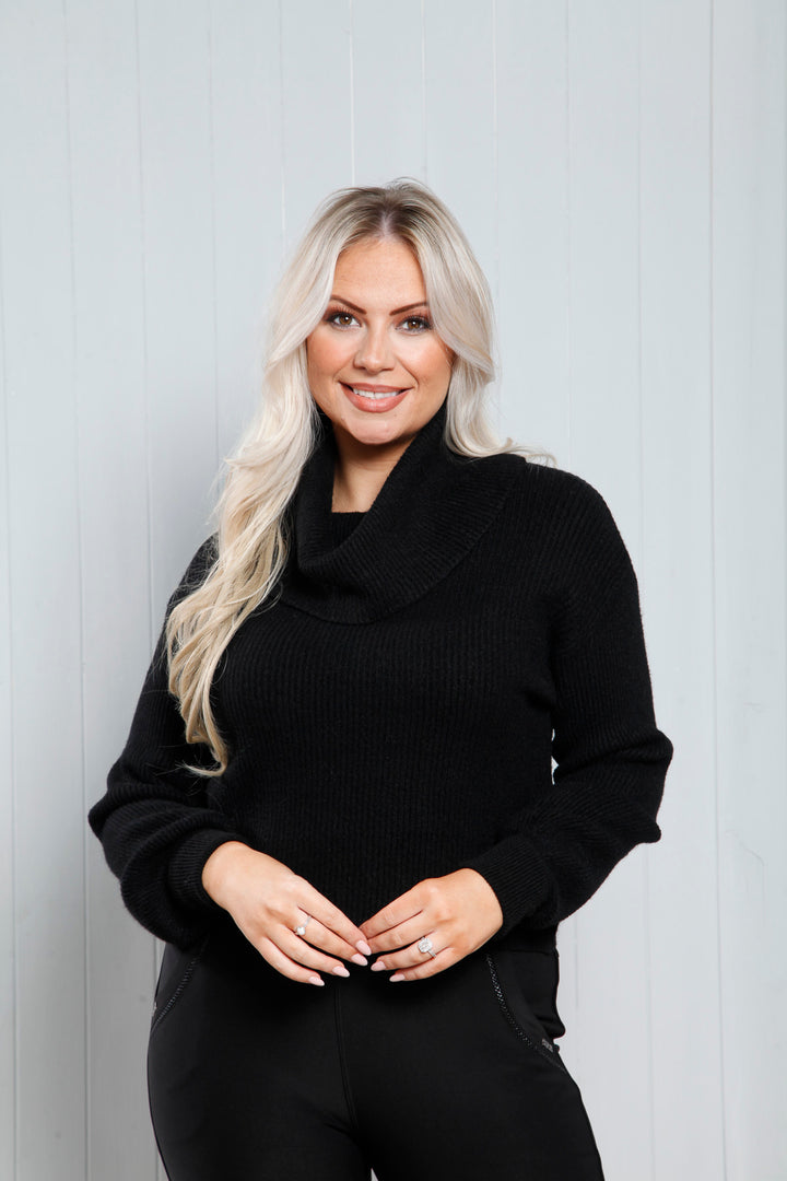 Lavinia Cowl Jumper Black