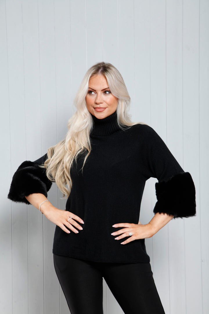 Isabelle Cowl Luxe Jumper Black