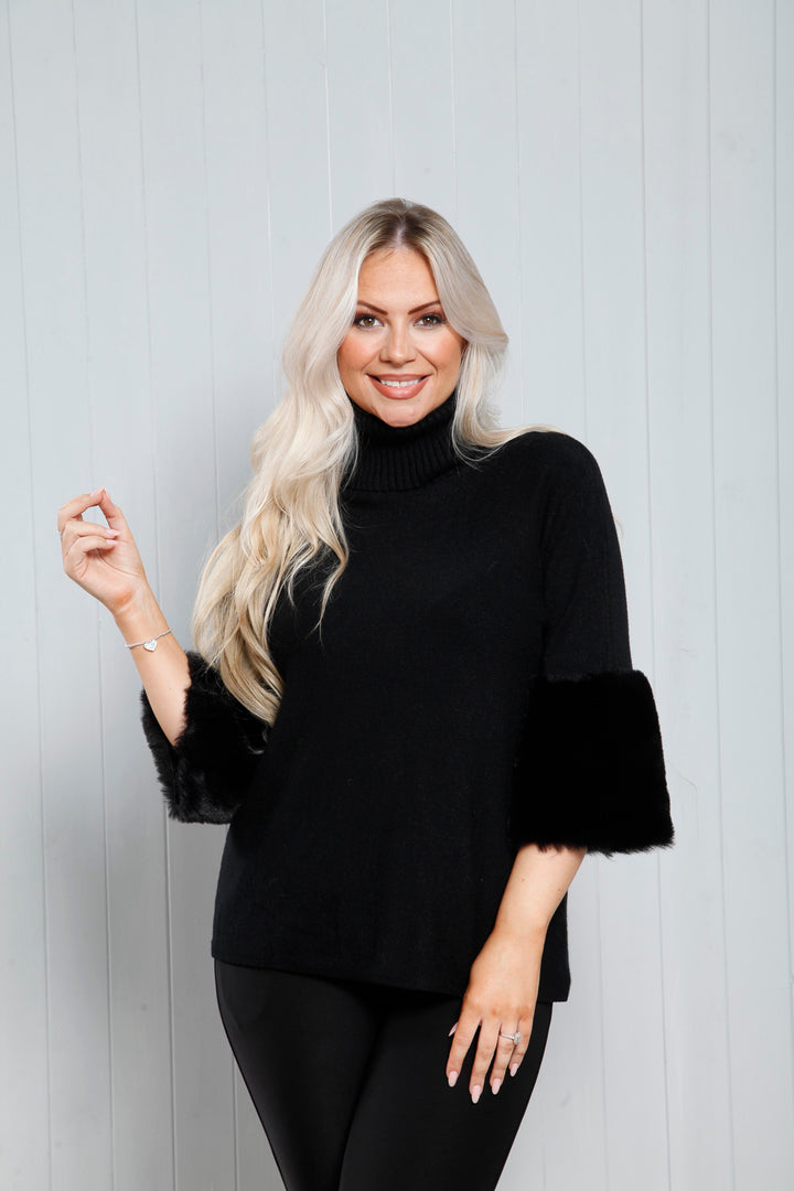Isabelle Cowl Luxe Jumper Black