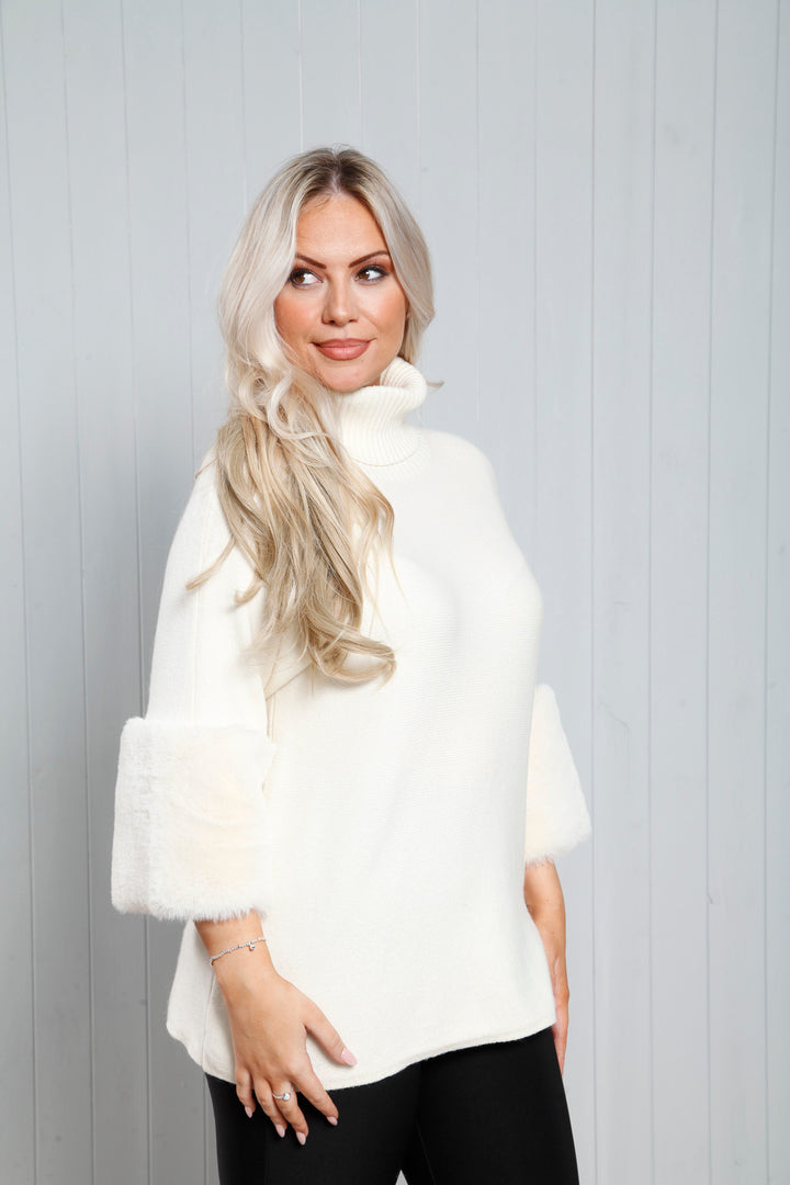Isabella Cowl Luxe Jumper Cream