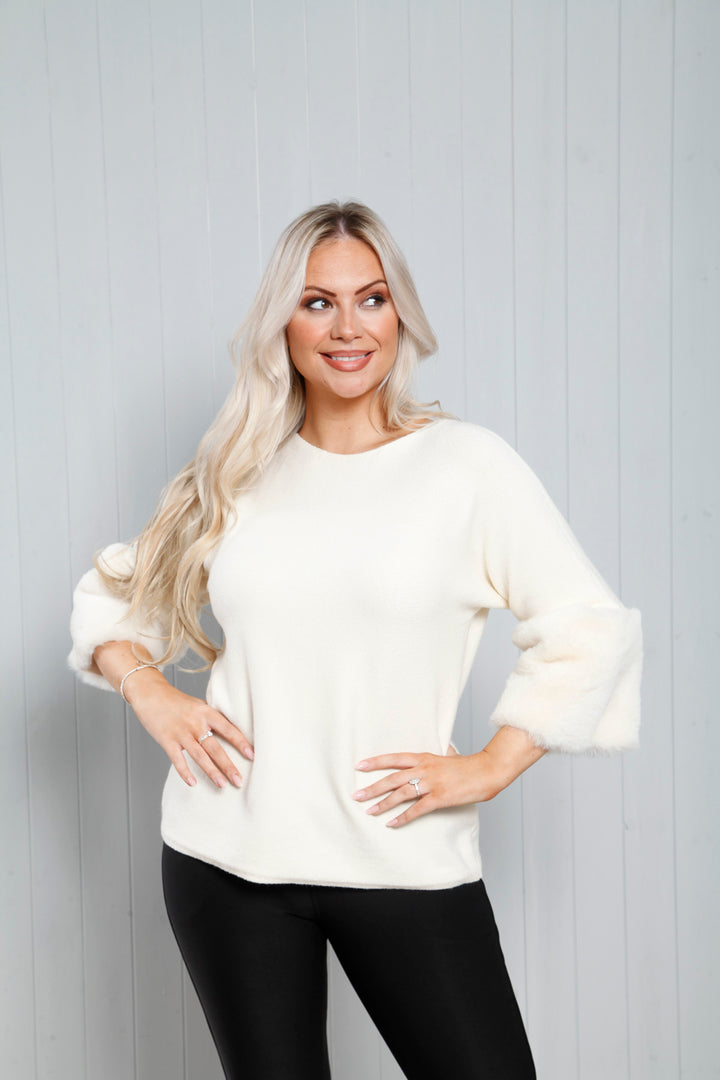 Isabella Rounded Luxe Jumper Cream