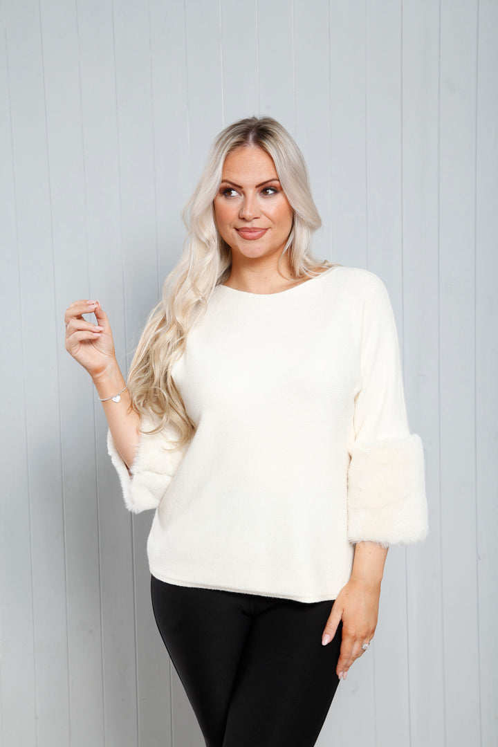 Isabella Rounded Luxe Jumper Cream