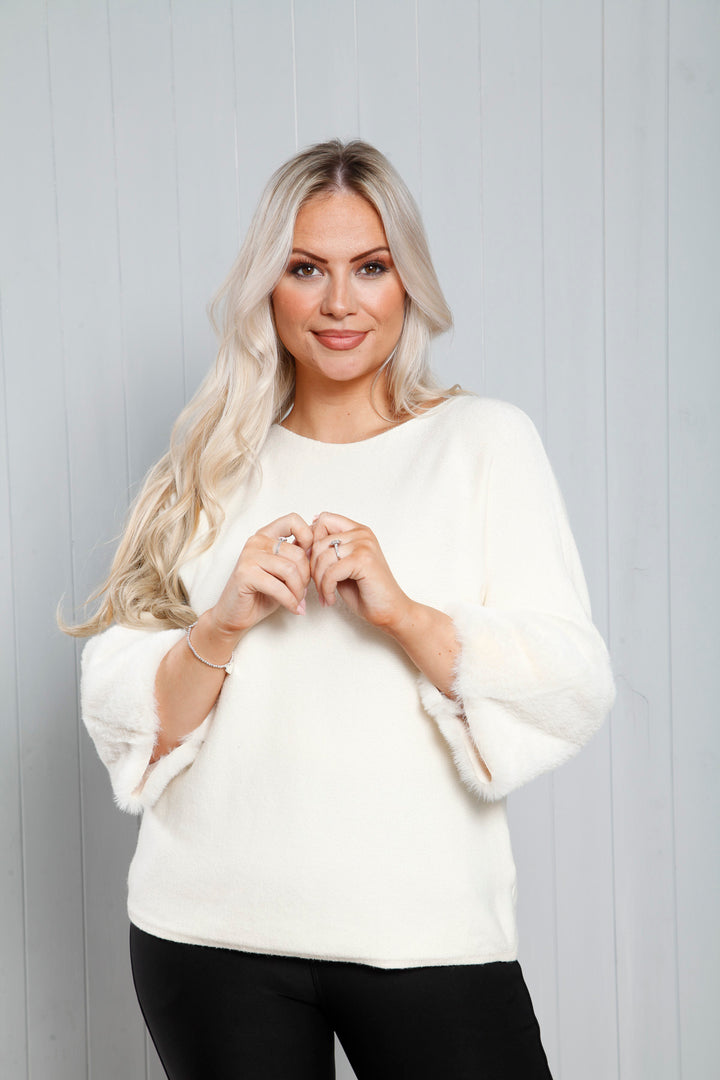 Isabella Rounded Luxe Jumper Cream