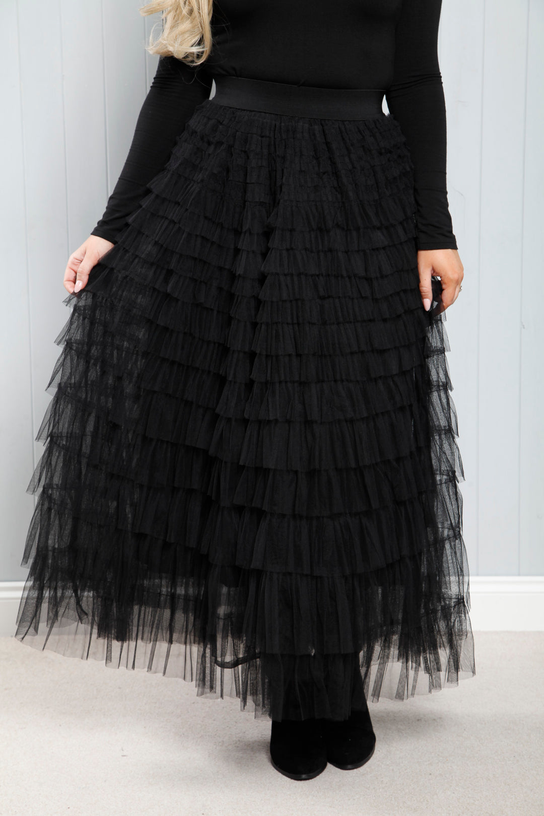 Seraphina Ruffle Skirt Black