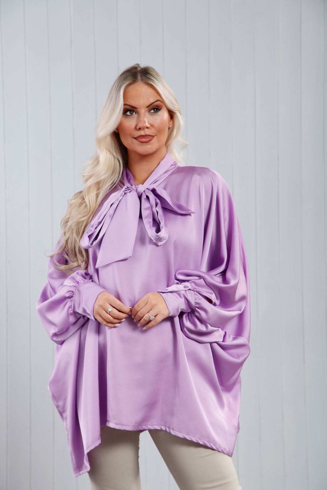 Bailey Bow Blouse Lilac