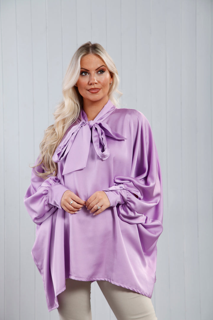 Bailey Bow Blouse Lilac