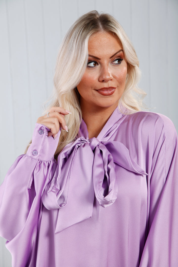 Bailey Bow Blouse Lilac