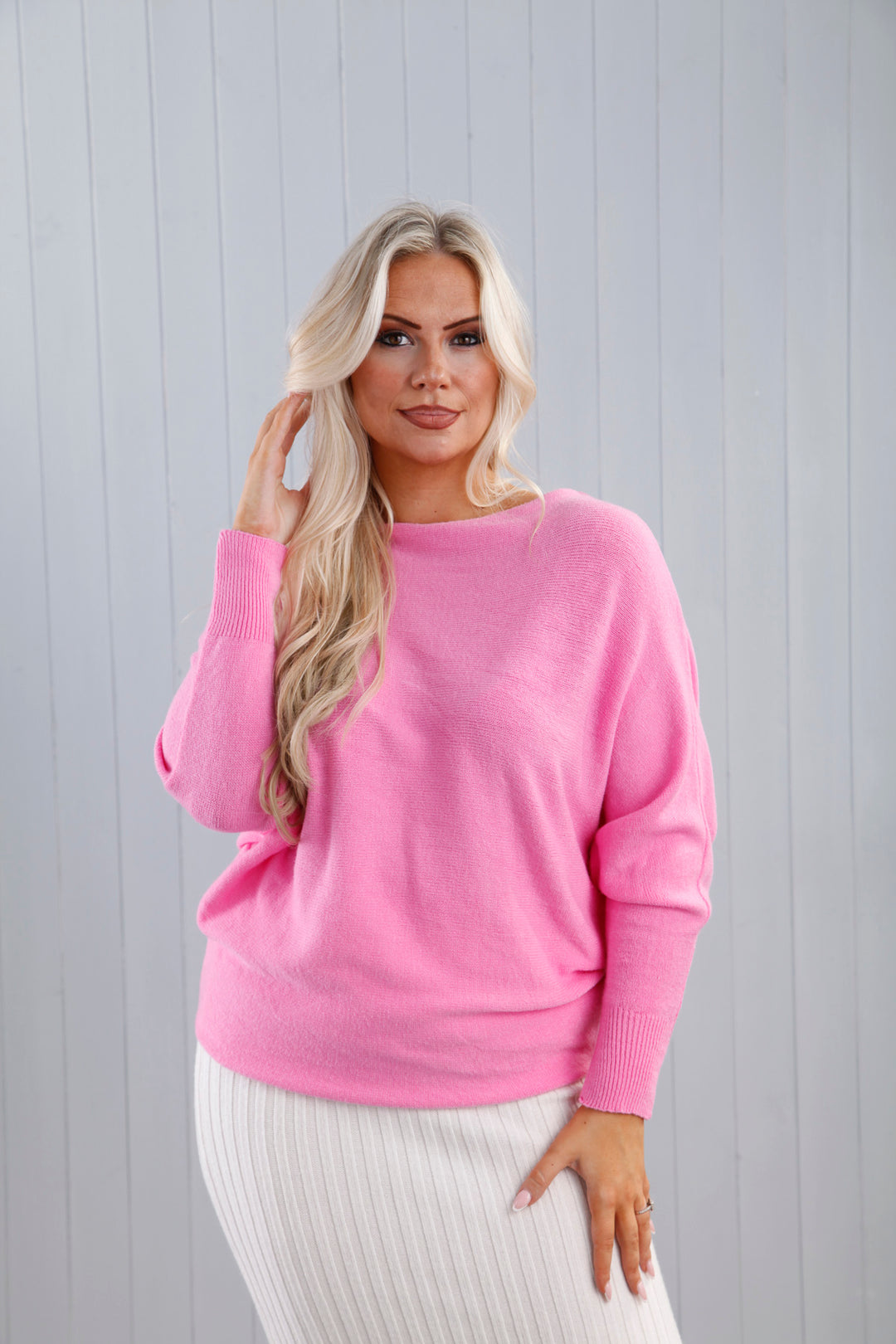 Beth Batwing Jumper Candy Pink