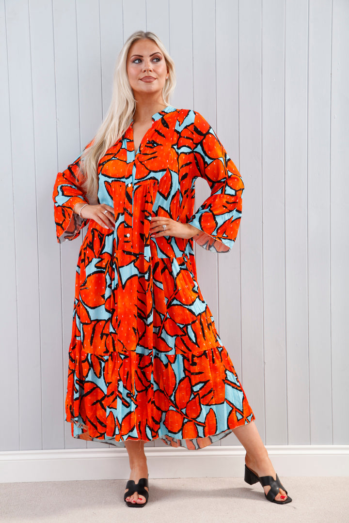 Cordelia Artistic Dress Sunrise Orange