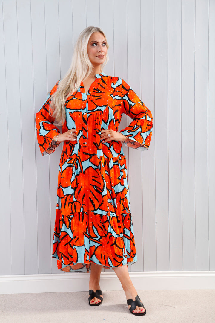 Cordelia Artistic Dress Sunrise Orange