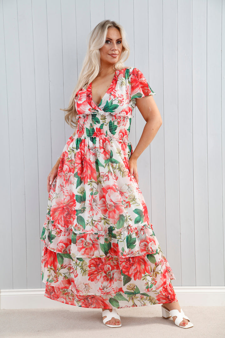 Dreamy Rose Chiffon Dress