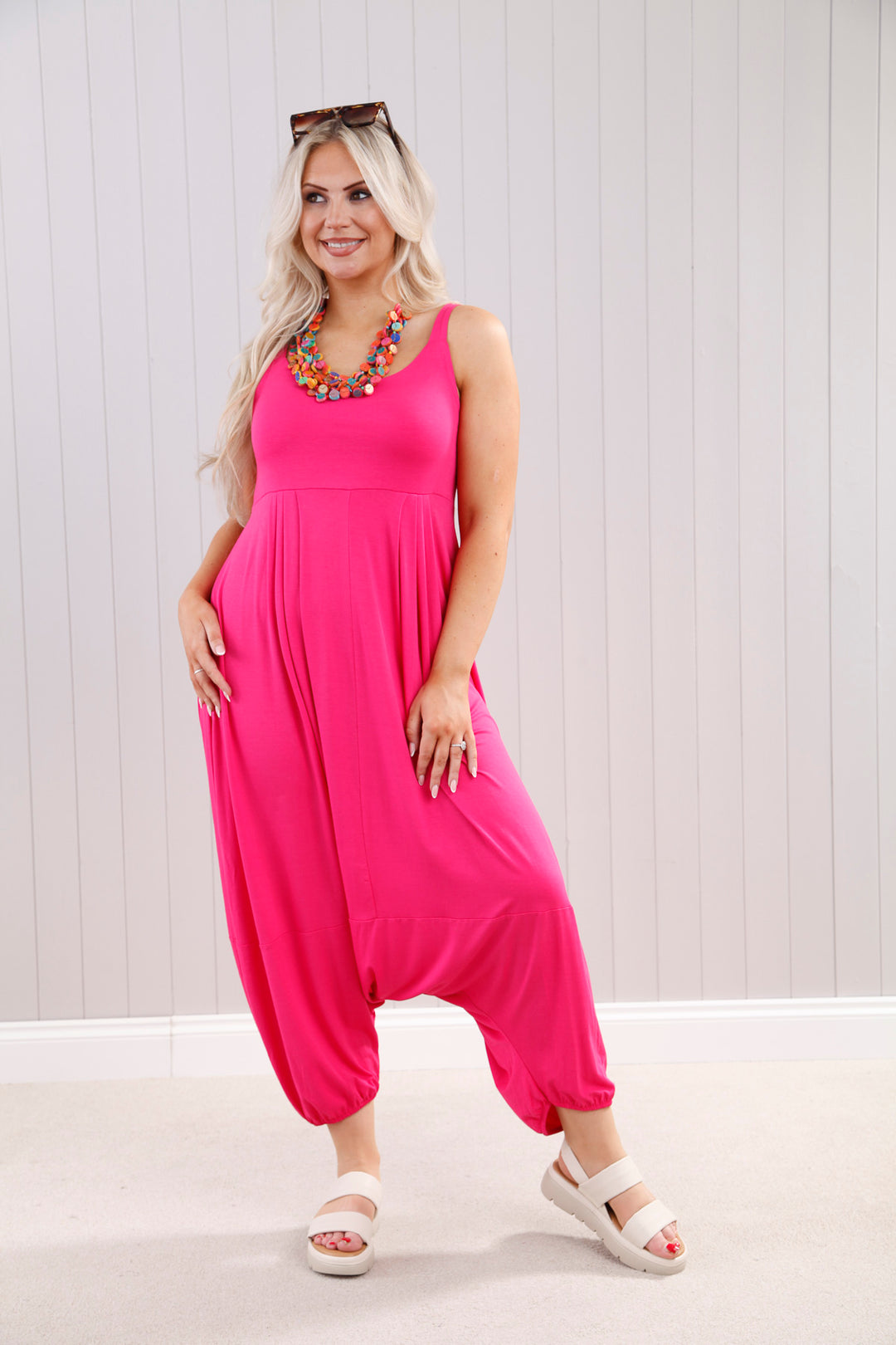 Harem Jumpsuit Raspberry