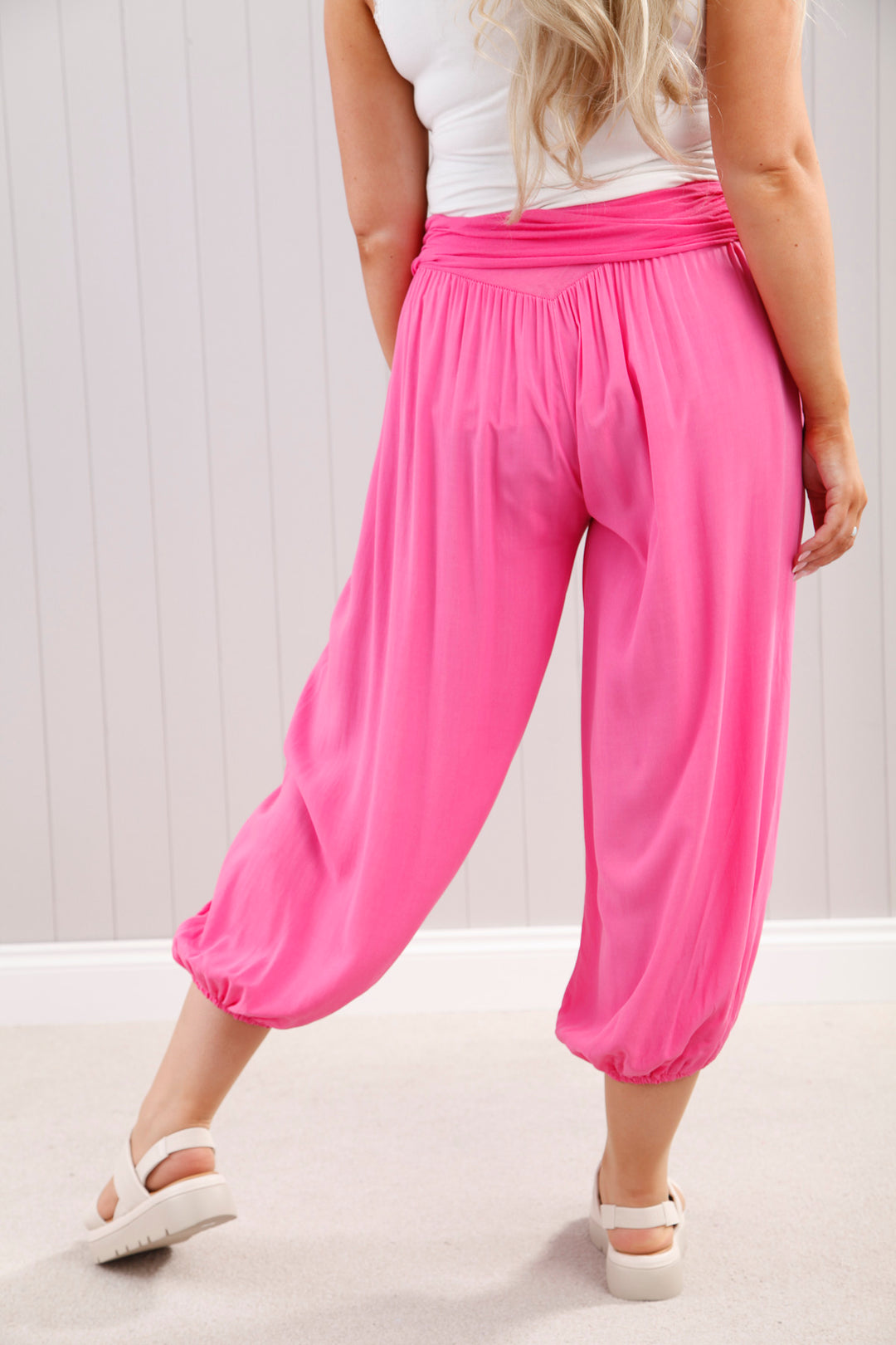 Plain Harem Pants Fuchsia